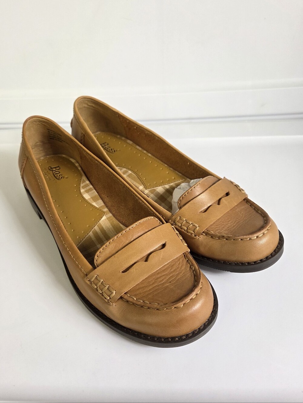G.H. Bass Co. Brookfield Genuine Leather Women's Leather Loafers Cumin Brown 9M